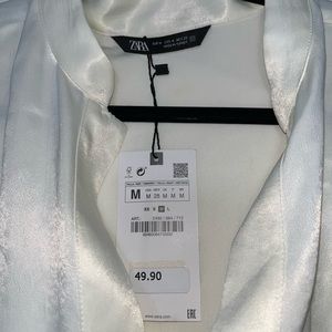white zara top